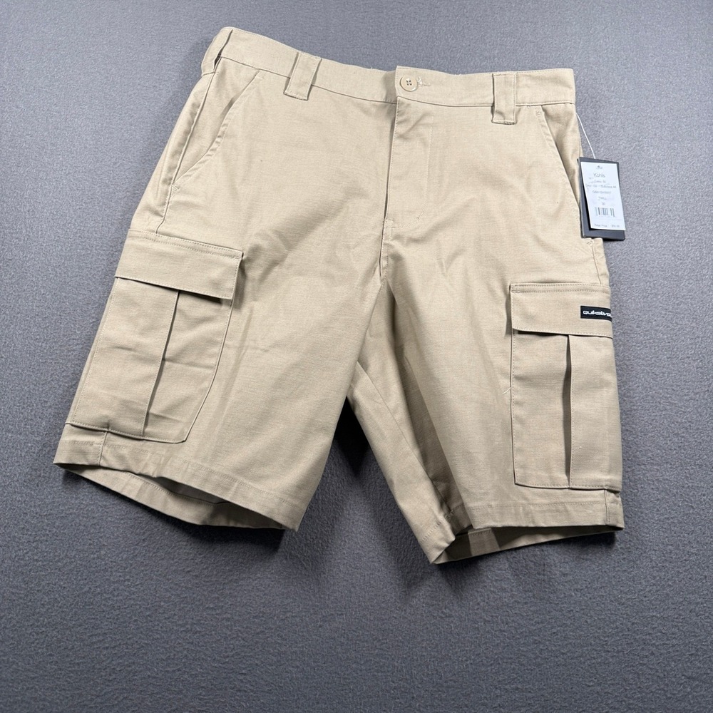 Quiksilver Cargo Shorts Mens 30 Tan Twill Utility Pockets QSM15WB017